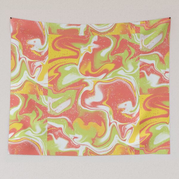 Item preview, Abstract liquid lime colors trend 2021 designed and sold by meliseflores.