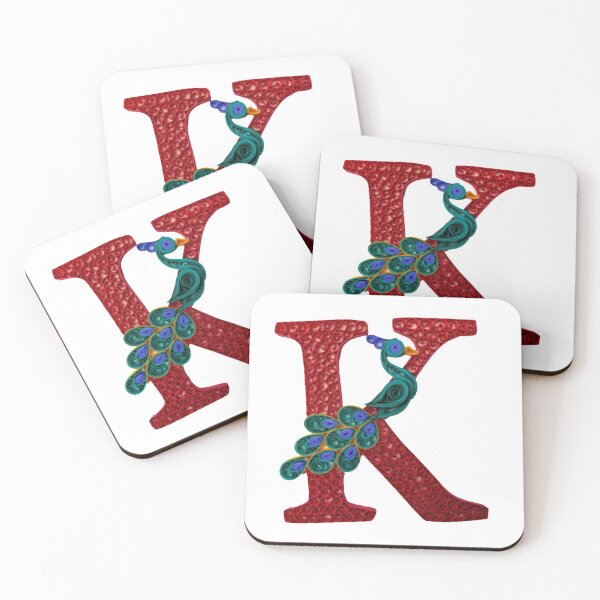 Item preview, Paper Quilling K Monogram with Peacock designed and sold by TruptisCraft.