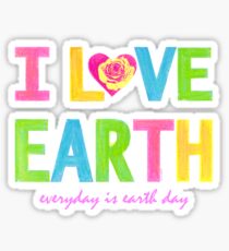 I Love Earth Sticker