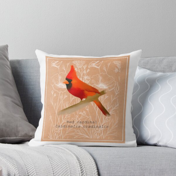 Item preview, Red cardinal bird floral sticker. designed and sold by faztheartnoob.