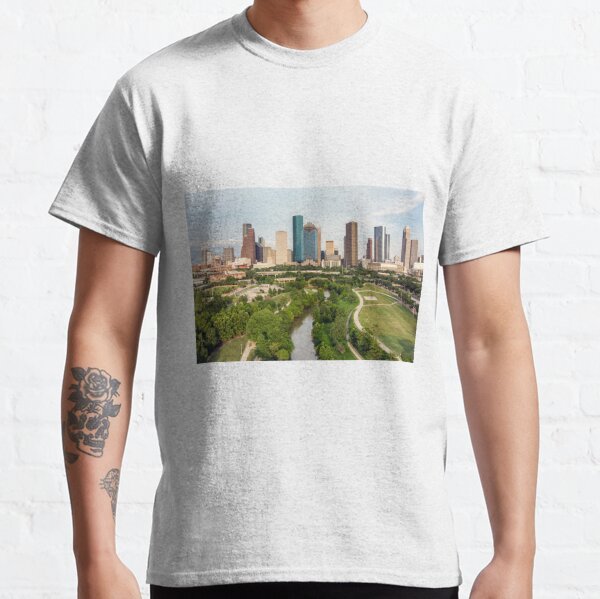 Vintage Houston Baseball Space City Skyline Retro Cityscape T-Shirt