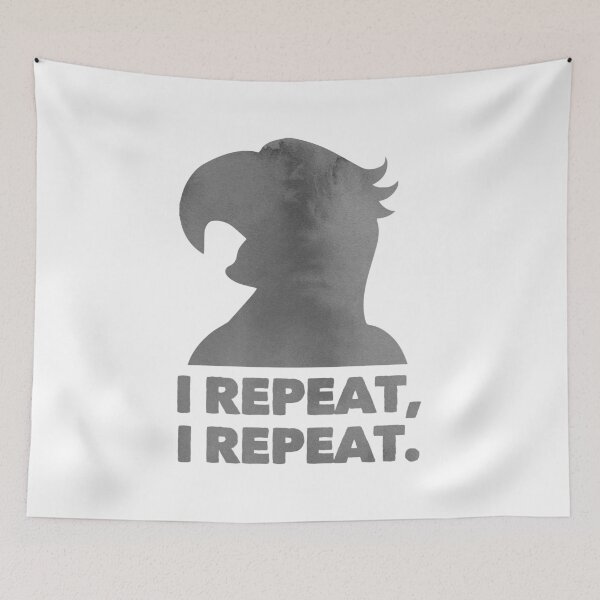 Item preview, Parrot - I Repeat - Grey designed and sold by ArqDezines.