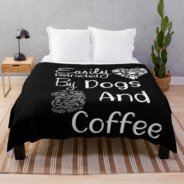 Item preview, Easily Distracted By Dogs And Coffee ,coffee gifts for coffee lovers designed and sold by LANANIL.