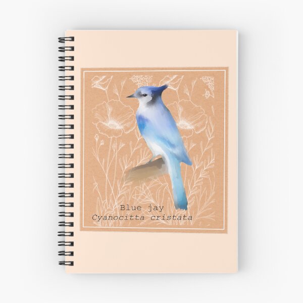 Item preview, Bluejay bird floral sticker. designed and sold by faztheartnoob.