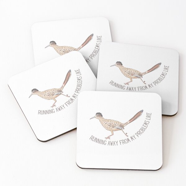 Item preview, Running away from my problems like roadrunner art designed and sold by TheWaterBirds.