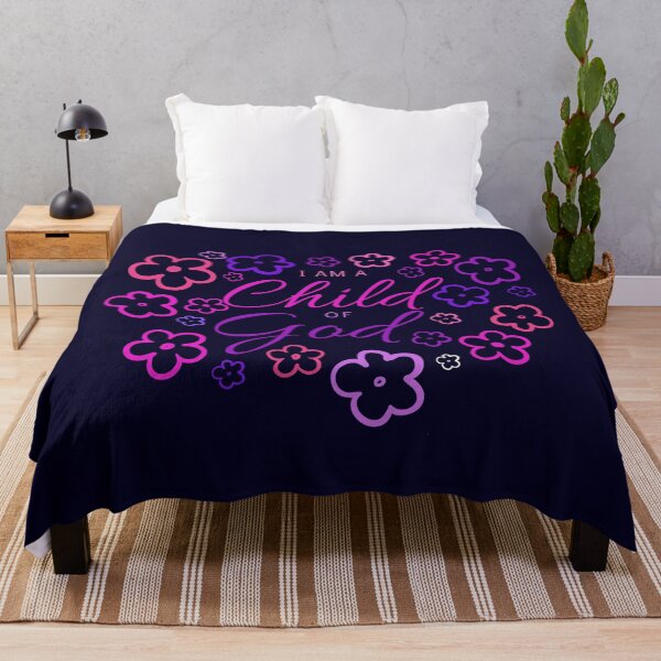 Item preview, I am a child of God - pink/purple flowers designed and sold by Restored Gospel Boutique .