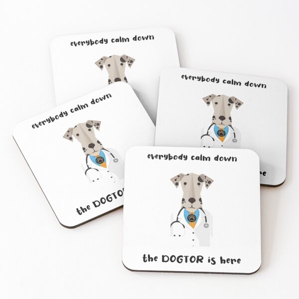 Item preview, Dog Doctor Dogtor Everybody Calm Down Dalmatian designed and sold by BrokenUnicorn.
