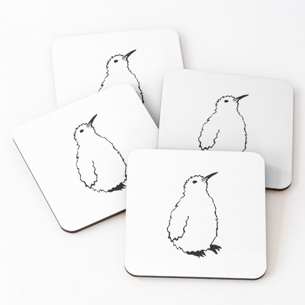 Item preview, penguin baby chick outline designed and sold by MiraNomegusta.