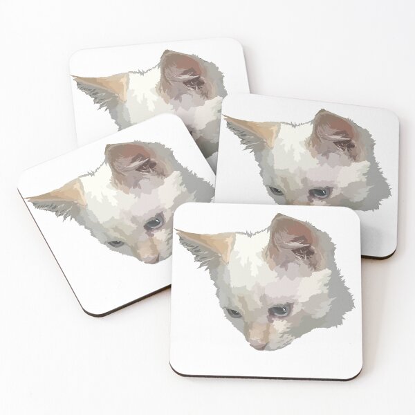 Item preview, white kitten head digital designed and sold by valeriedumdum.