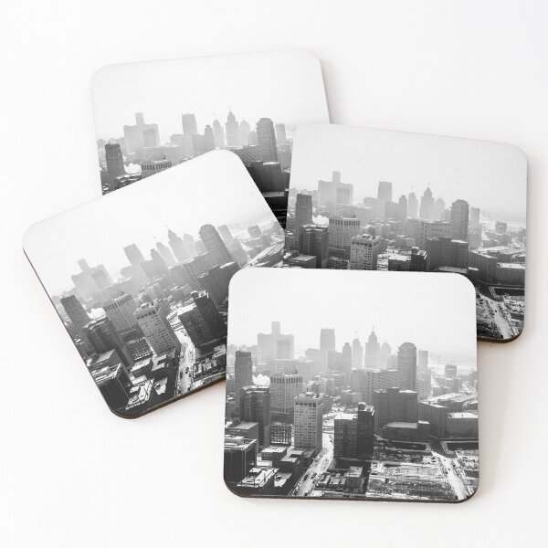 Item preview, Detroit City Skyscraper Skylines designed and sold by TrendyCatchers.