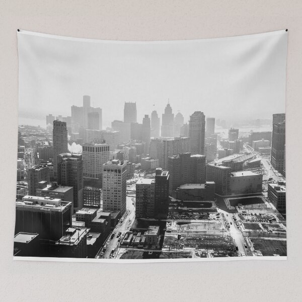 Item preview, Detroit City Skyscraper Skylines designed and sold by TrendyCatchers.