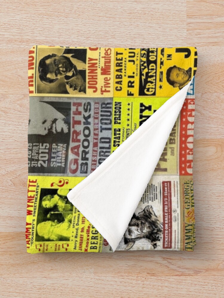 Alternate view of Country Music Posters Throw Blanket