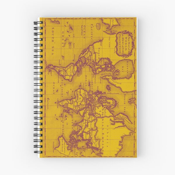 Item preview, World Map (1766) Yellow & Purple designed and sold by BravuraMedia.