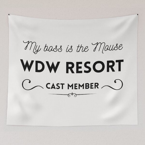 Item preview, My Boss is the Mouse: WDW Resort Cast Member, Black font designed and sold by morelando.