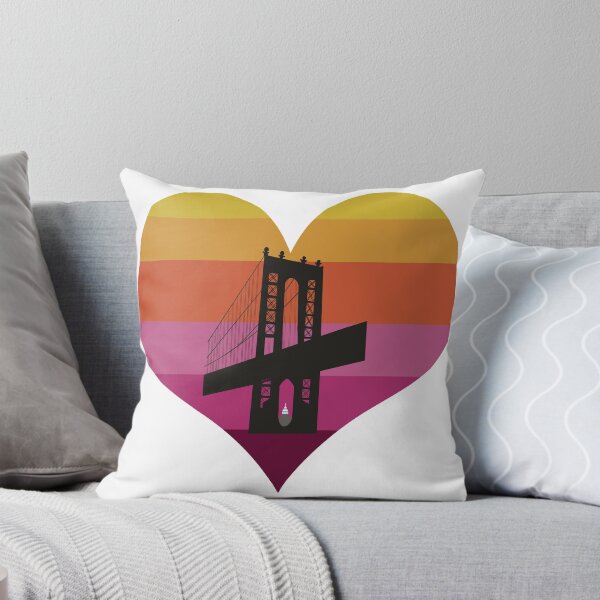Item preview, Manhattan Bridge heart outline - dusk designed and sold by knileuh.