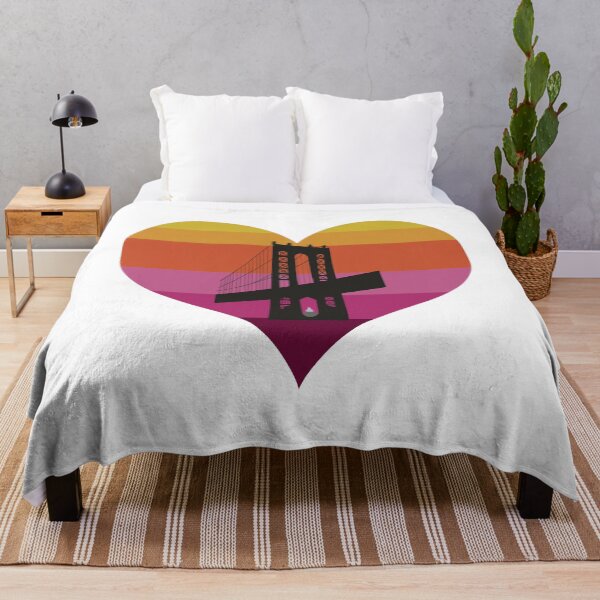 Item preview, Manhattan Bridge heart outline - dusk designed and sold by knileuh.