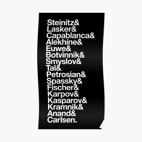 World Chess Champions Poster