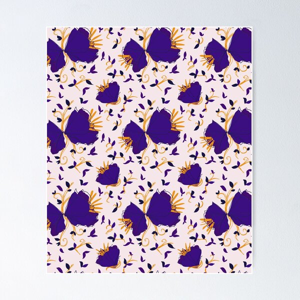 Item preview, Violet and Gold Floral  designed and sold by VivaGul.