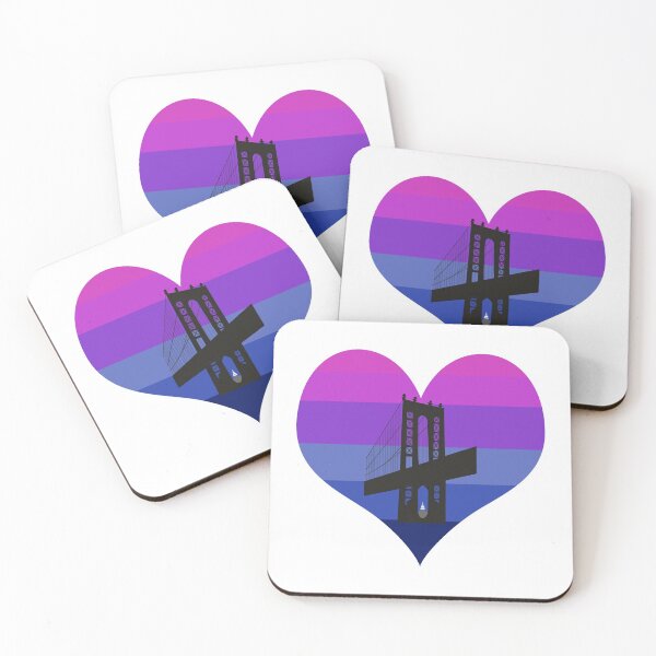 Item preview, Manhattan Bridge heart outline - night designed and sold by knileuh.