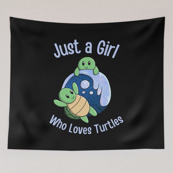 Item preview, Just a girl who loves turtles (cute) designed and sold by palaco210.