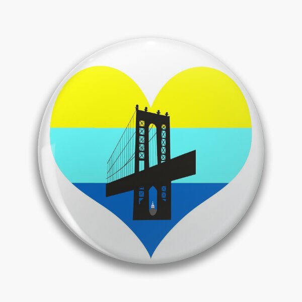 Item preview, Manhattan Bridge heart outline - dawn designed and sold by knileuh.