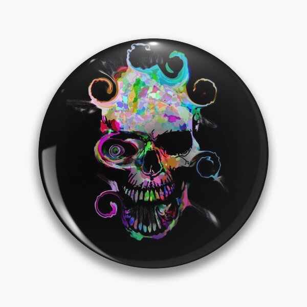 Item preview, Skull Head in Multi Colour Abstract, Face Mask designed and sold by AMS-ART.