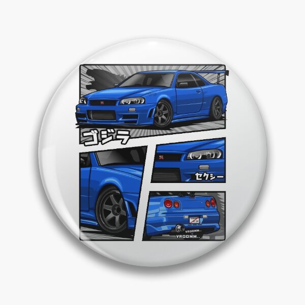 Item preview, GTR R-34 Manga Series (Blue) designed and sold by JioojiProject.
