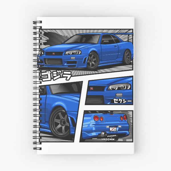 Item preview, GTR R-34 Manga Series (Blue) designed and sold by JioojiProject.