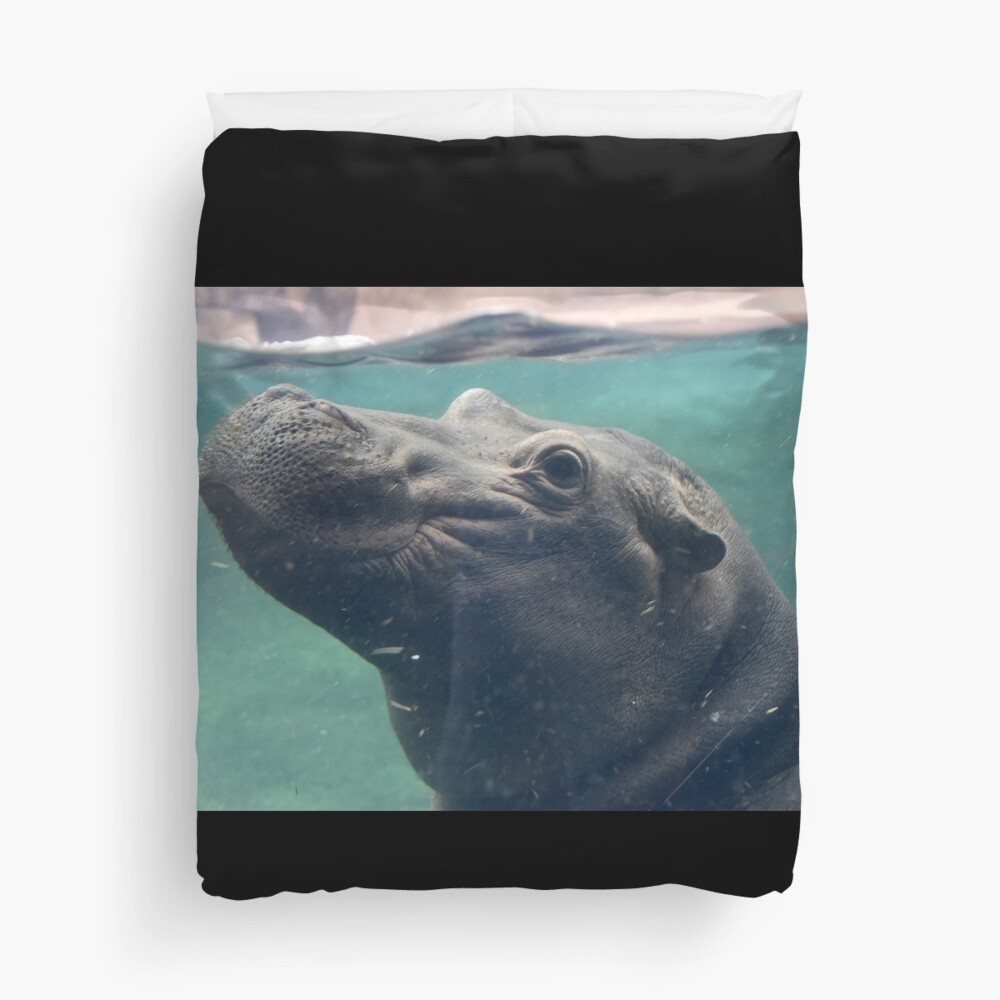 Fiona the Hippo at the Cincinnati Zoo Duvet Cover