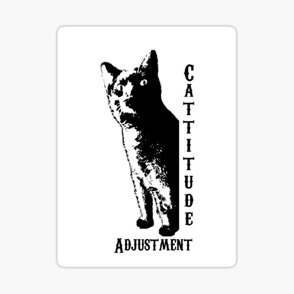 Cattitude Adjustment Sticker