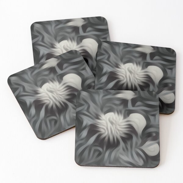 Item preview, Oil paint style black and white flower photograph designed and sold by RobbieTaylor.