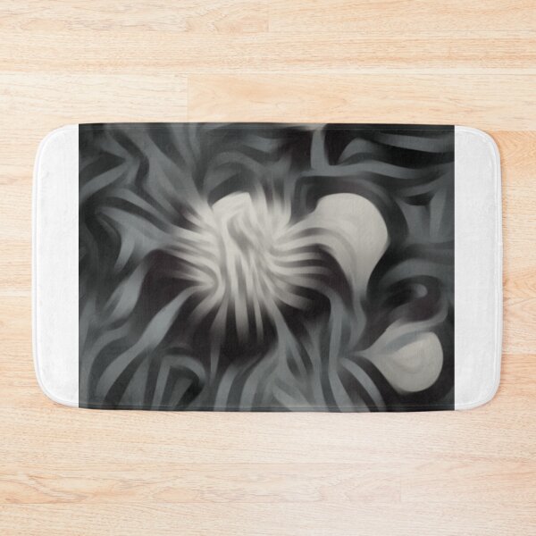 Item preview, Oil paint style black and white flower photograph designed and sold by RobbieTaylor.