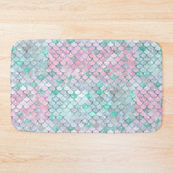 Item preview, Mermaid Scales Sparkling Glitter Pink and Green  designed and sold by DigitalPie.