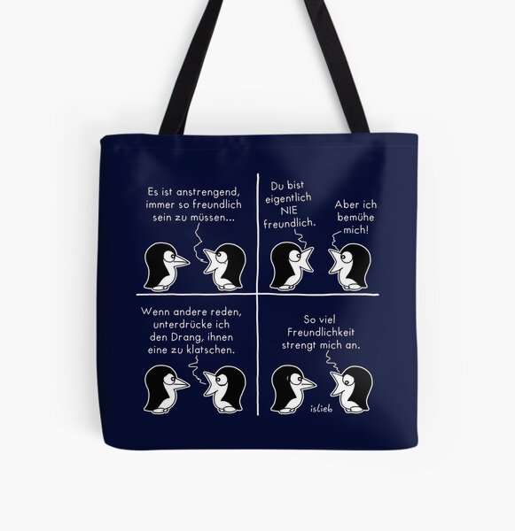 Anstrengend Allover-Print Tote Bag