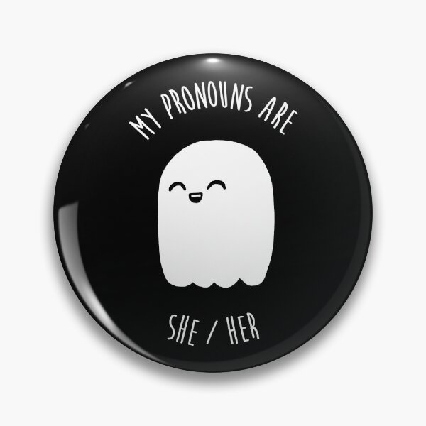 Item preview, She / Her Pronoun Ghost designed and sold by wholesomegothic.