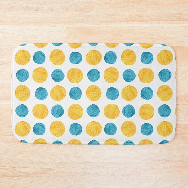 Item preview, Watercolor yellow blue circles pattern designed and sold by della95.
