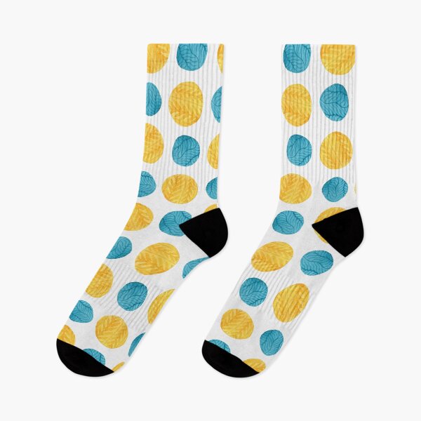 Item preview, Watercolor yellow blue circles pattern designed and sold by della95.