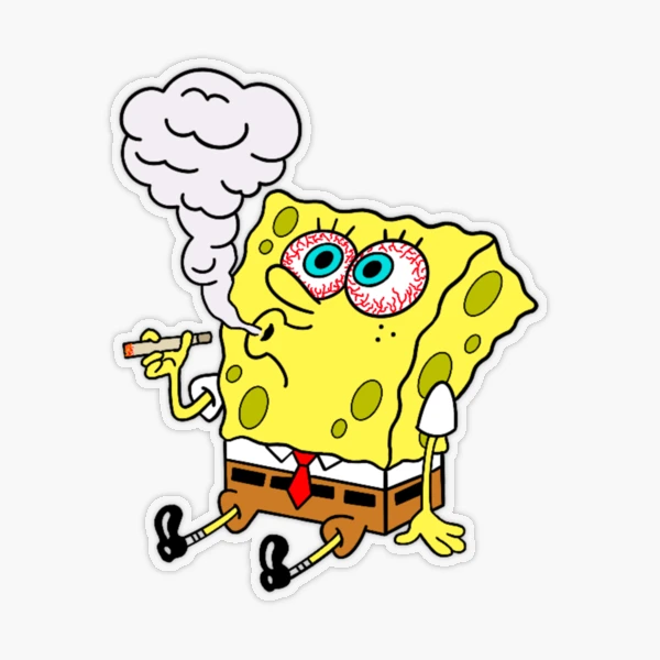 Smoking Sponge Sticker