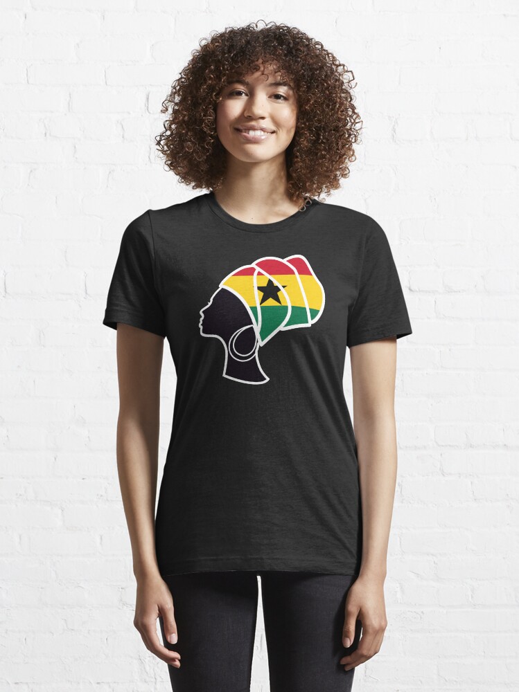 "Ghana Flag, Proud Ghanaian Woman, West African Pride" Tshirt for Sale