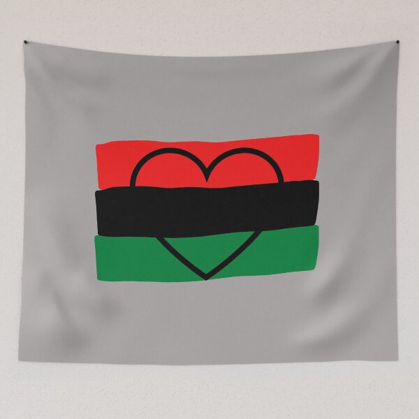 Item preview, Love Heart Afica Flag Red Black Green designed and sold by RONZk.