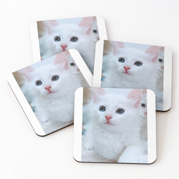Item preview, Fluffy white kitten designed and sold by Fluffycat2020.