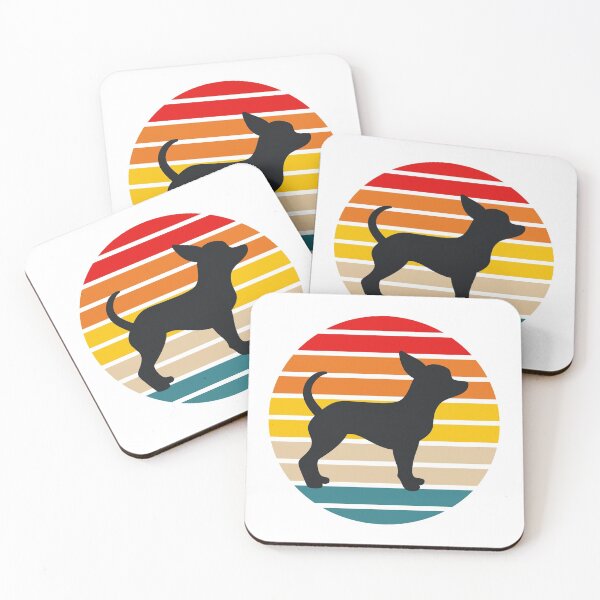 Item preview, chihuahua retro sunset design, gifts for chihuahua lovers designed and sold by BRtisticDesigns.