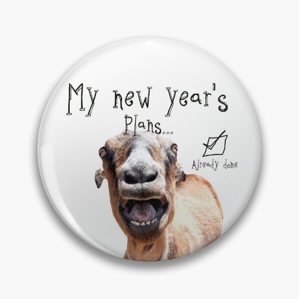 Item preview, My new year's plans silly yelling goat designed and sold by Stephanie  Skeem.