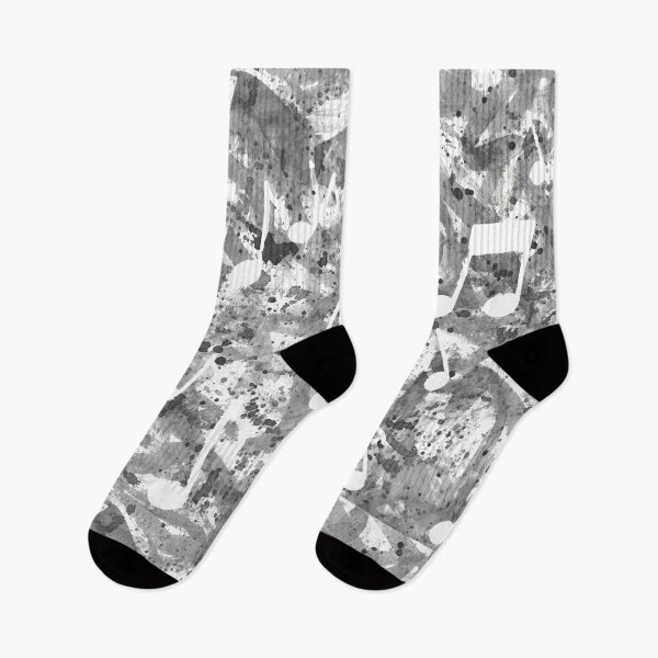 Item preview, Grey Watercolor Music Note Silhouettes designed and sold by Zab Butler Design.