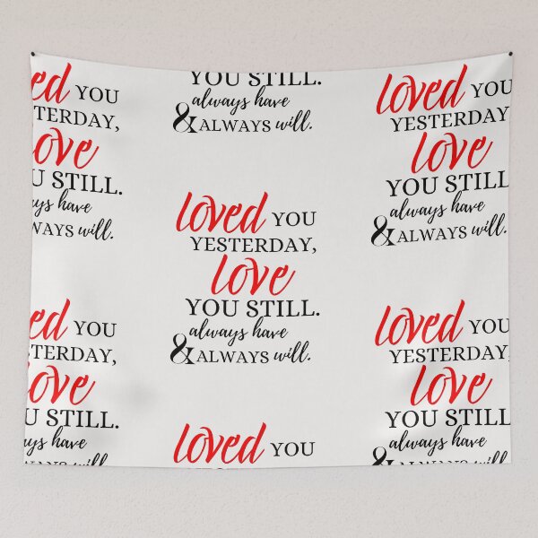 Item preview, loved you yesterday, love you still, always have and always will, red heart, hearts, red heart sticker, heart, romantic, valentines day,  designed and sold by prteacool.