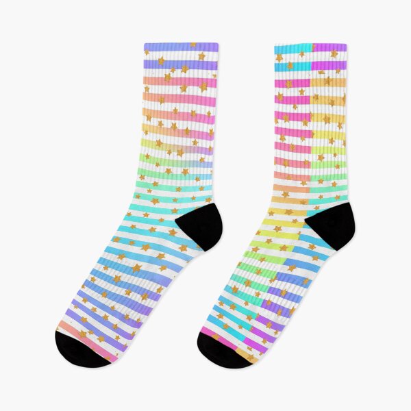 Item preview, Rainbow Stripe Stars Pattern designed and sold by DigitalPie.