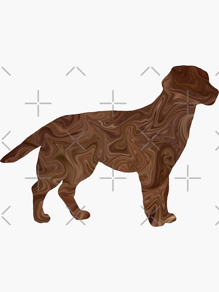 "Chocolate Lab Outline" Sticker by seacoastcustoms Redbubble