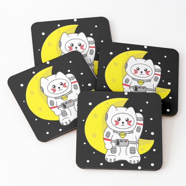 Item preview, Kawaii Maneki Neko Astronaut In The Space designed and sold by YueHeng Creates ⭐⭐⭐⭐⭐.