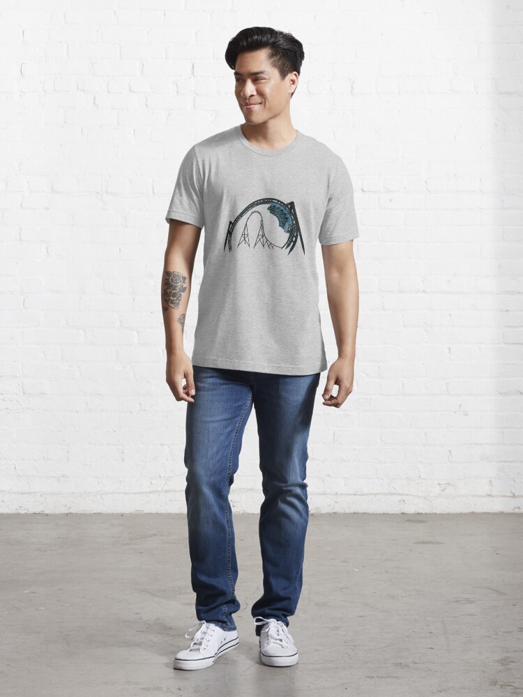 Alternate view of Velociraptor Rollercoaster Essential T-Shirt