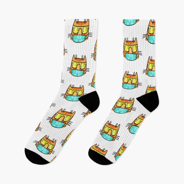 Item preview, Funny Cat with facemask gift idea for cat lovers designed and sold by BRtisticDesigns.